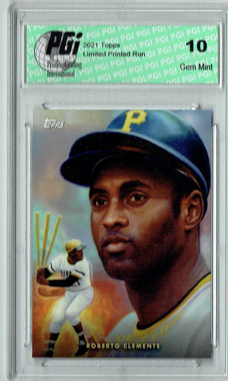 Roberto Clemente 2021 Topps GWIG #4 Print Run 3,676 Pirates HOF Card PGI 10