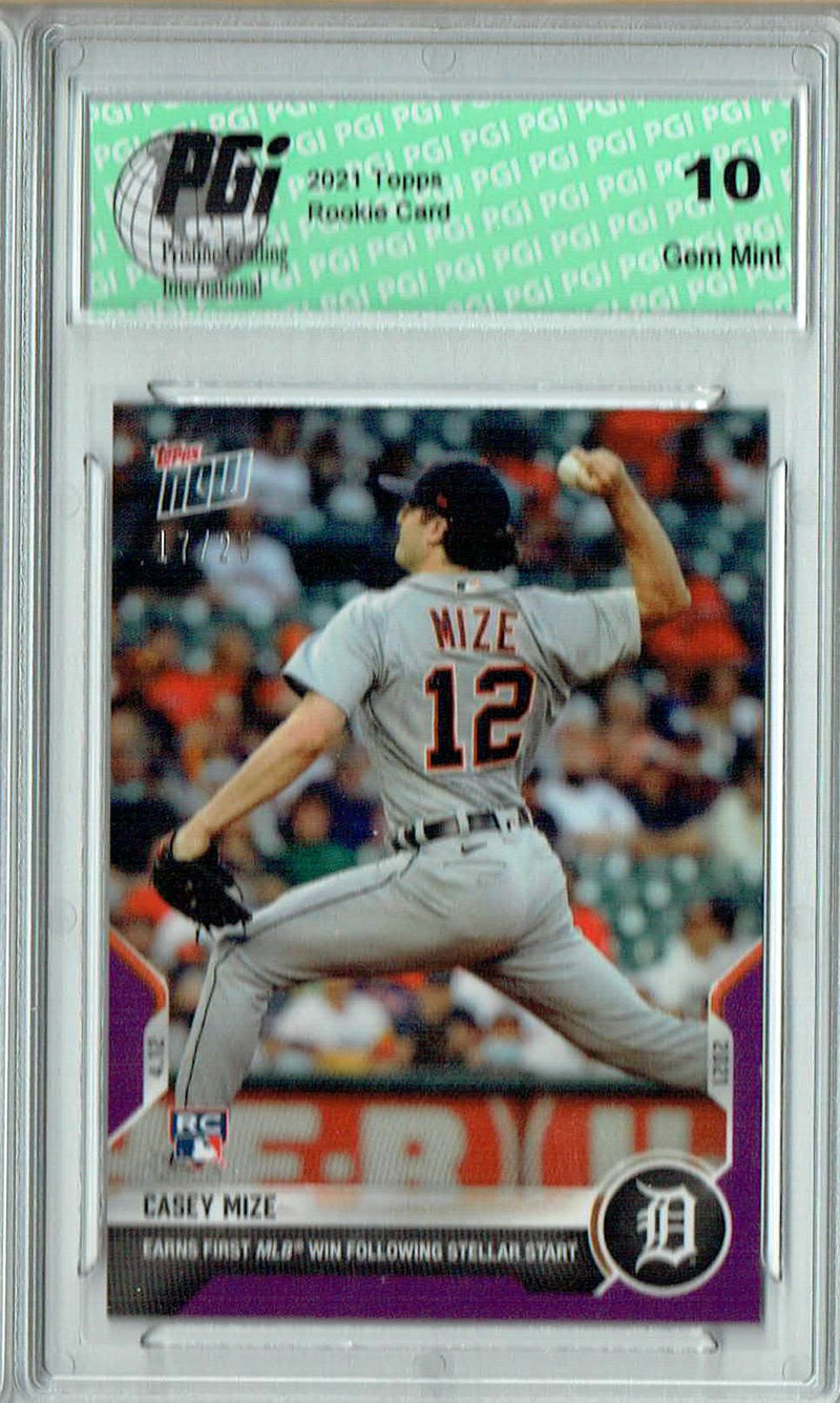 Casey Mize 2021 Topps Now #67 Purple SP #17/25 Rookie Card PGI 10