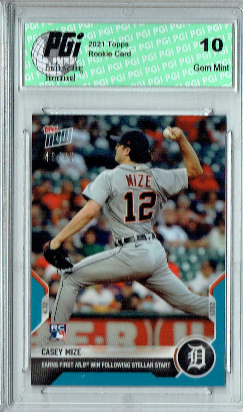 Casey Mize 2021 Topps Now #67 Blue SP #48/49 Rookie Card PGI 10