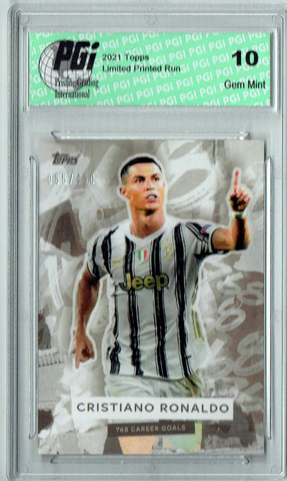 Cristiano Ronaldo 2021 Topps Now #0 #55/450 Made Trading Card PGI 10