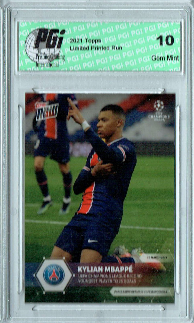 Kylian Mbappe 2020 Topps Now #53 Print Run 3,020 Trading Card PGI 10