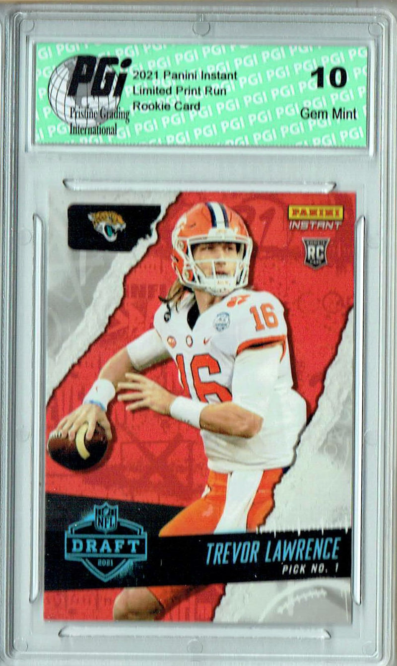 Trevor Lawrence 2021 Panini Instant #1 Draft Night 1/12,795 Rookie Card PGI 10