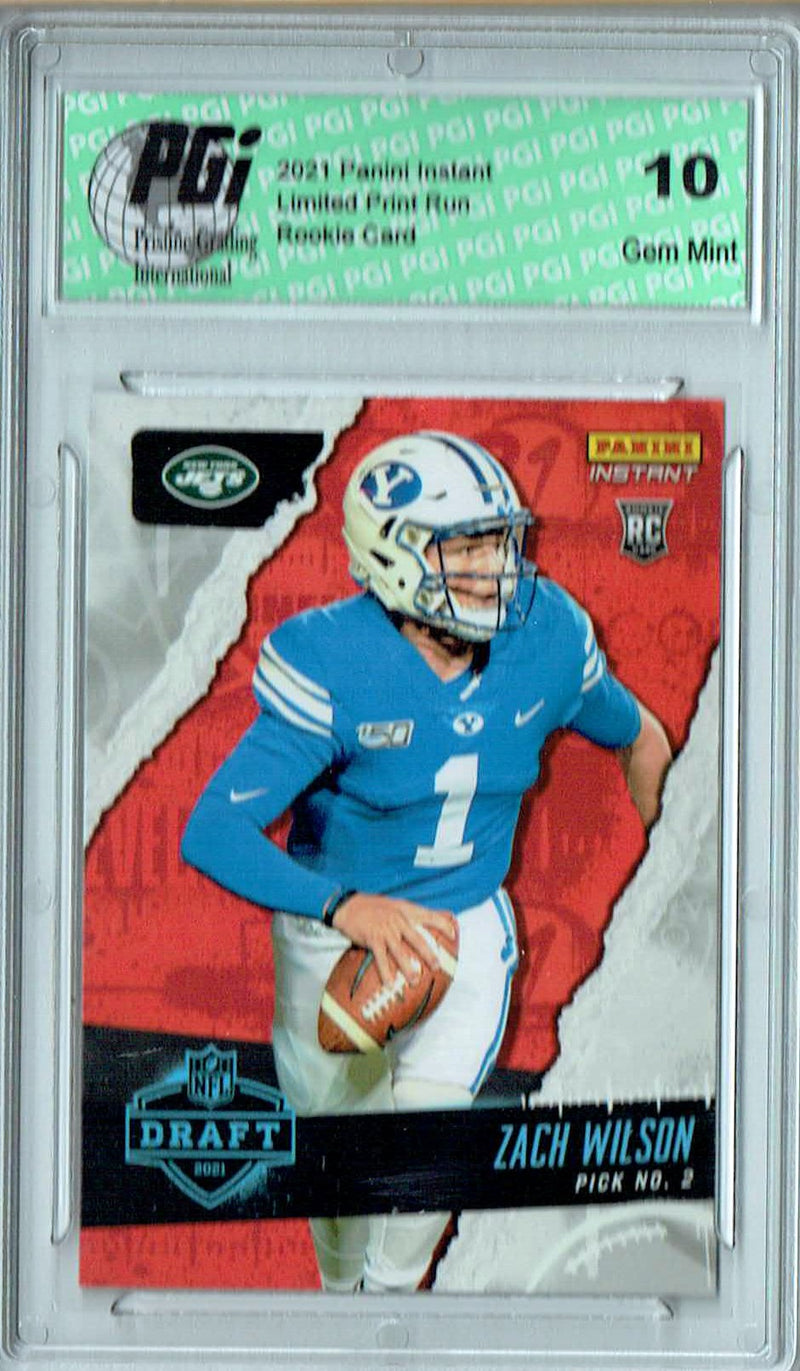 Zach Wilson 2021 Panini Instant #2 Draft Night 1 of 2,894 Rookie Card PGI 10