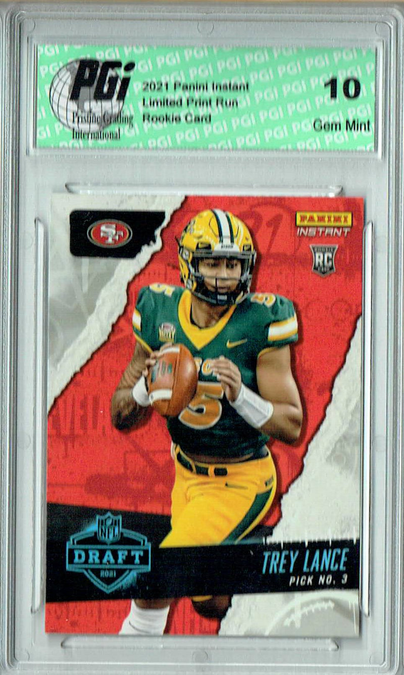 Trey Lance 2021 Panini Instant #3 Draft Night 1 of 4,208 Rookie Card PGI 10