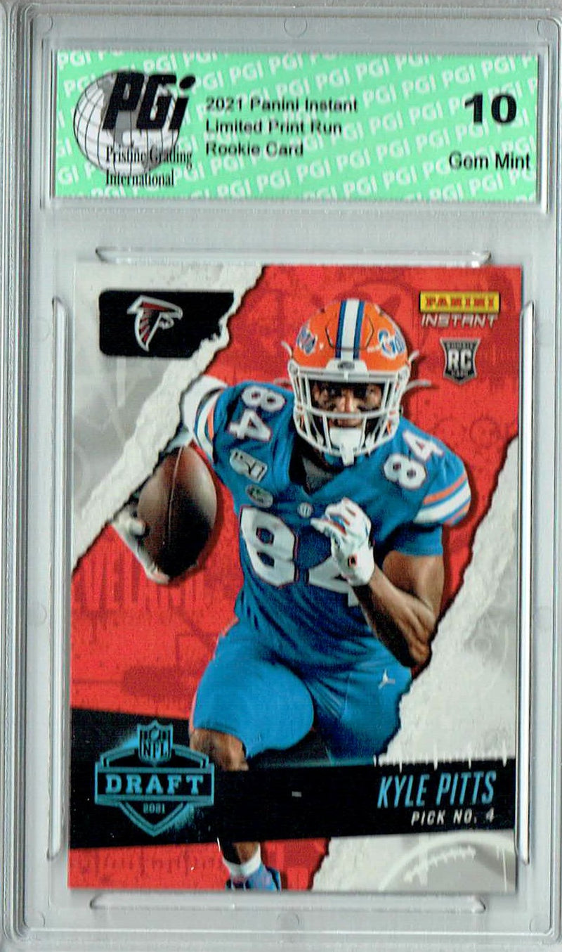 Kyle Pitts 2021 Panini Instant #4 Draft Night 1 of 1,615 Rookie Card PGI 10