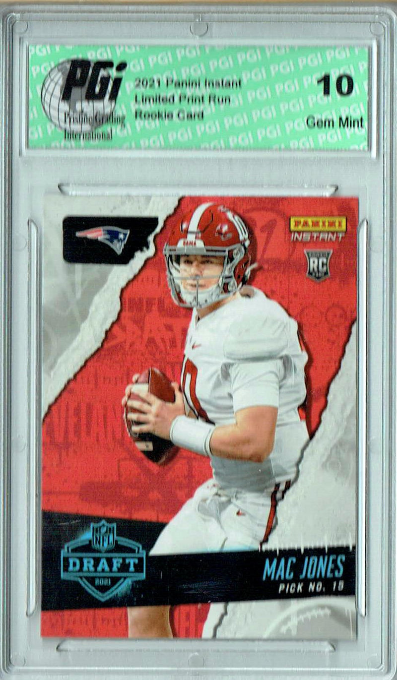 Mac Jones 2021 Panini Instant #12 Draft Night 1 of 3,606 Rookie Card PGI 10