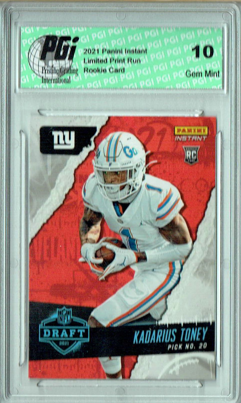 Kadarius Toney 2021 Panini Instant #13 Draft Night 1 of 985 Rookie Card PGI 10