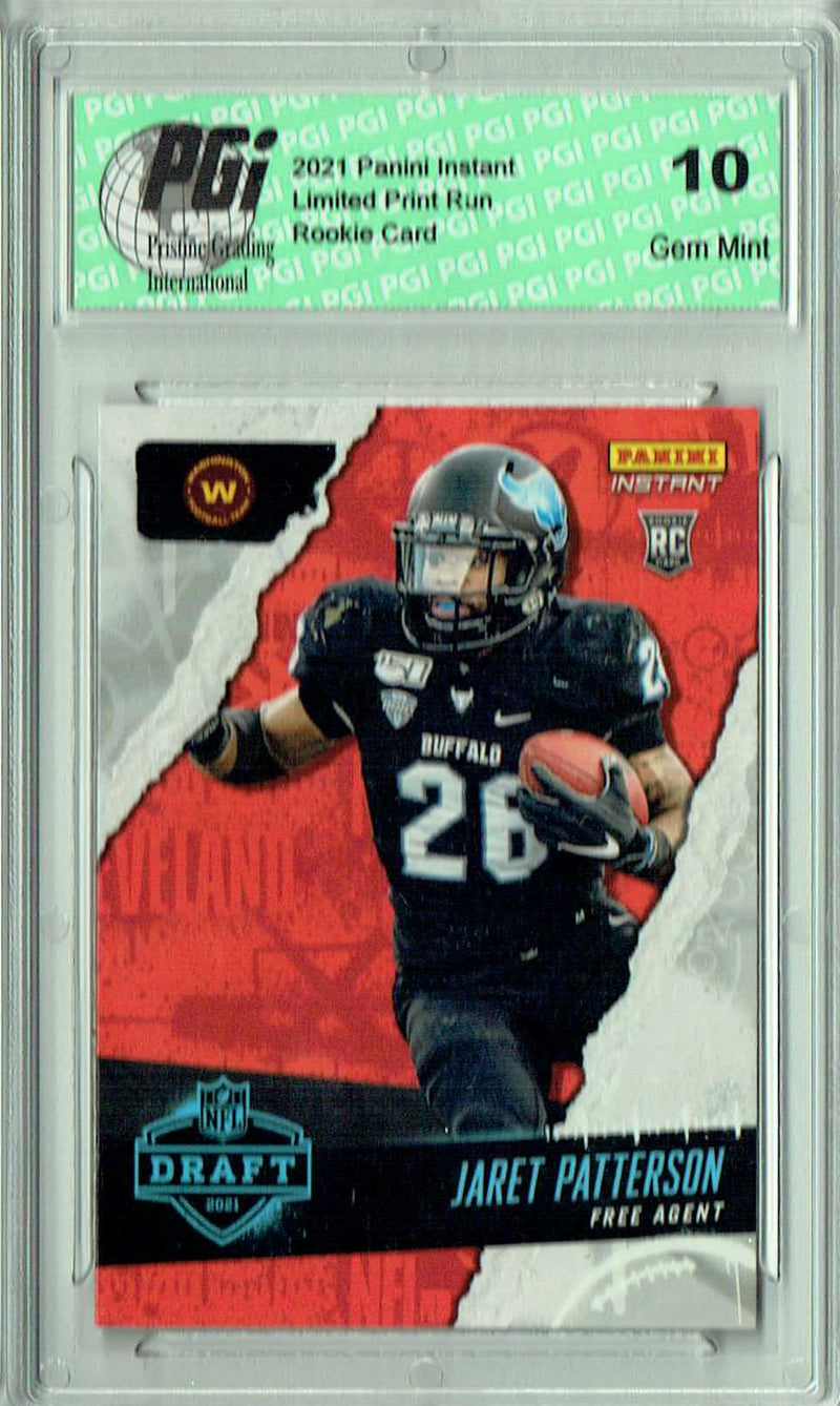 Jaret Patterson 2021 Panini Instant #38 Draft Night 1 of 767 Rookie Card PGI 10