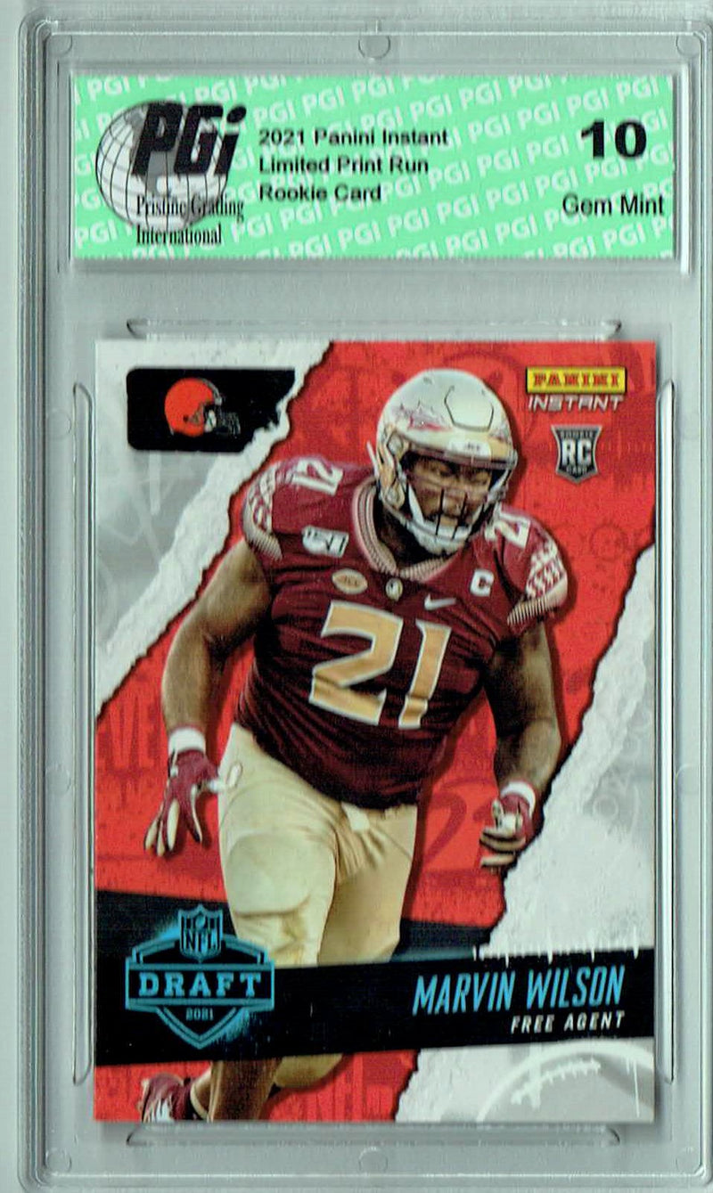 Marvin Wilson 2021 Panini Instant #40 Draft Night 1 of 771 Rookie Card PGI 10