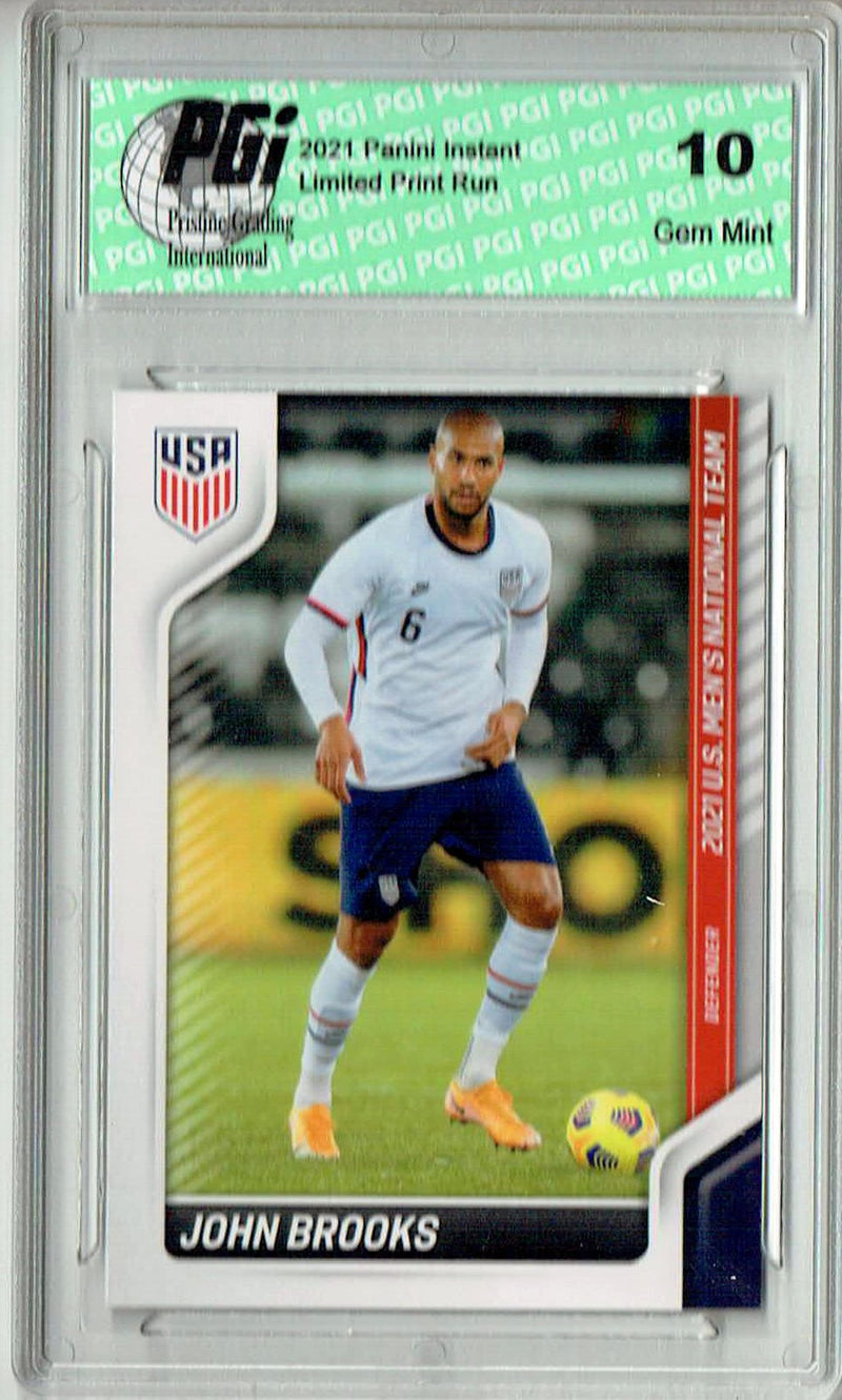 John Brooks 2021 Panini America #5 USMNT Short Printed (SP) Trading Card PGI 10