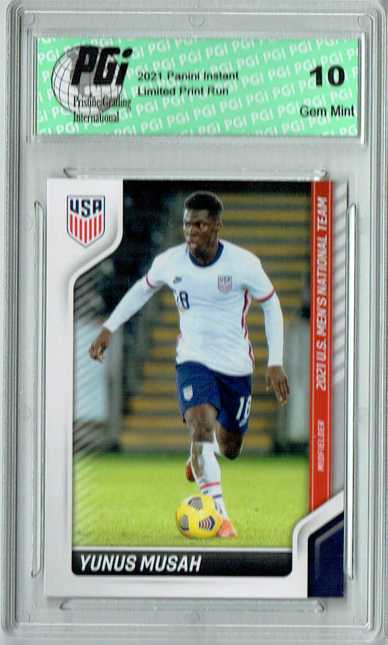 Yunus Musah 2021 Panini America #10 USMNT Short Print (SP) Trading Card PGI 10