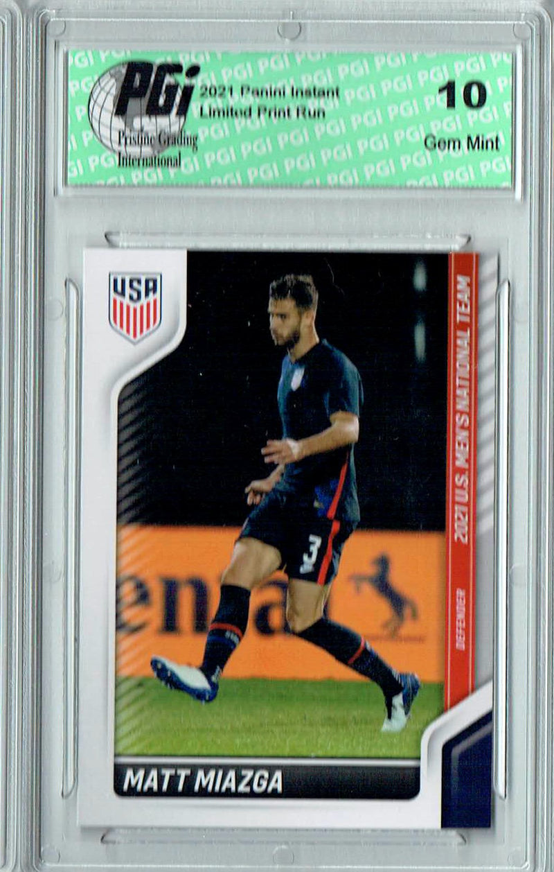 Matt Miazga 2021 Panini America #9 USMNT Short Print (SP) Trading Card PGI 10
