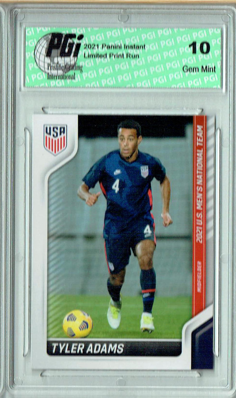 Tyler Adams 2021 Panini America #3 USMNT Short Printed (SP) Trading Card PGI 10