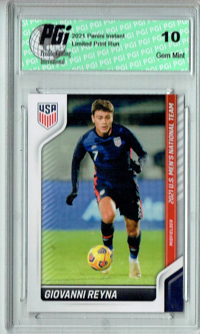 Giovanni Reyna 2021 Panini America #12 USMNT Short Print Trading Card PGI 10