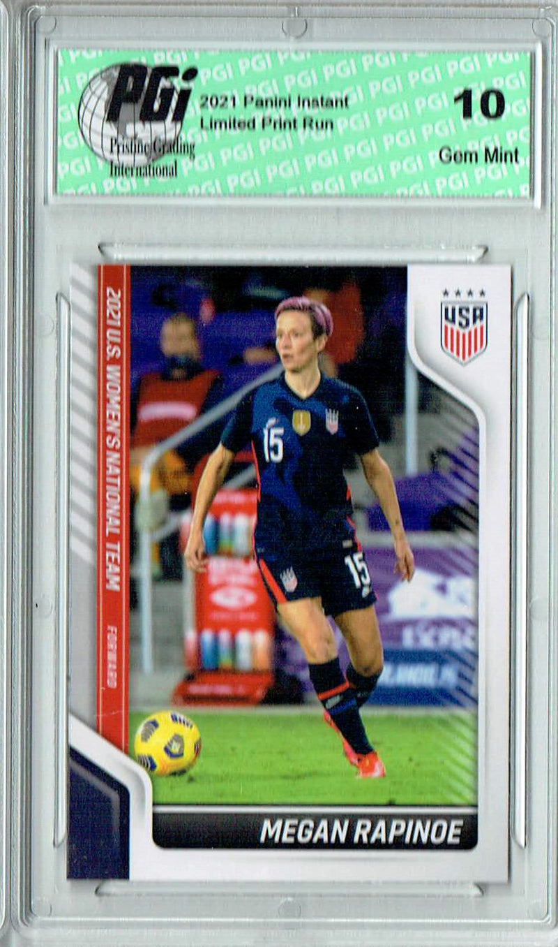 Megan Rapinoe 2021 Panini America #28 USWNT Short Print (SP) Trading Card PGI 10