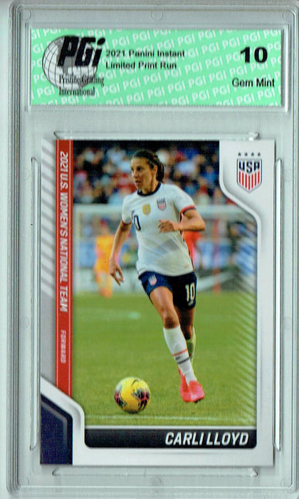 Carli Lloyd 2021 Panini America #22 USWNT Short Print (SP) Trading Card PGI 10