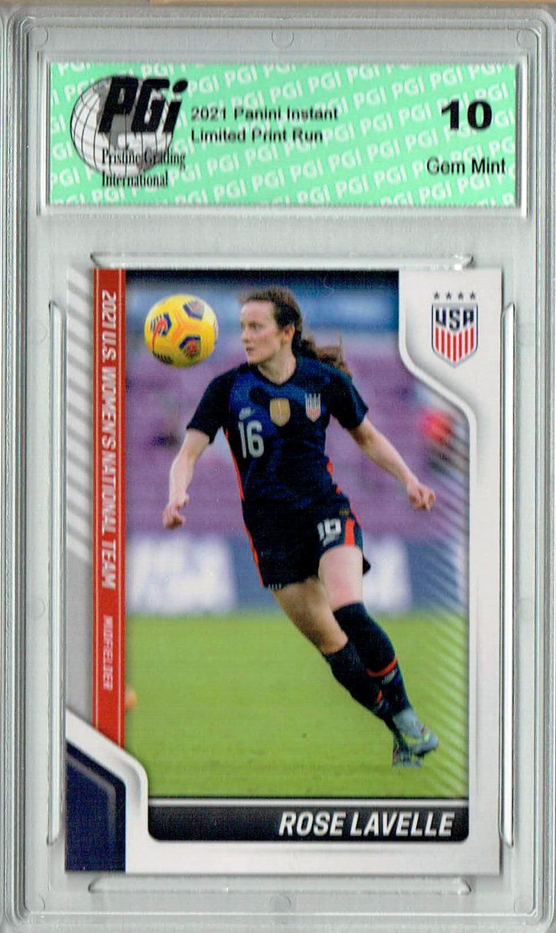 Rose Lavelle 2021 Panini America #21 USWNT Short Print (SP) Trading Card PGI 10