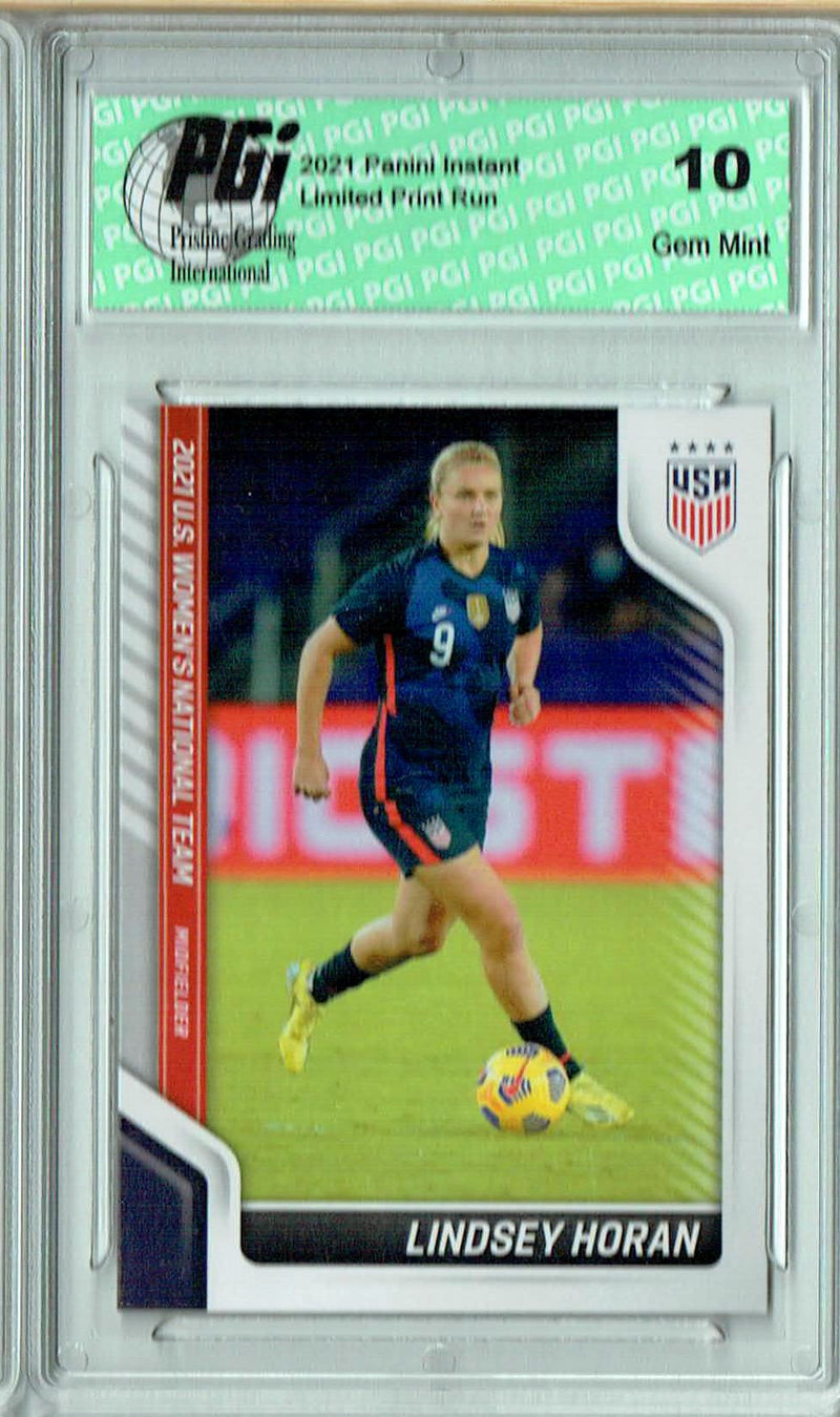 Lindsey Horan 2021 Panini America #20 USWNT Short Print (SP) Trading Card PGI 10