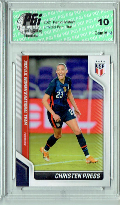 Christen Press 2021 Panini America #27 USWNT Short Print SP Trading Card PGI 10