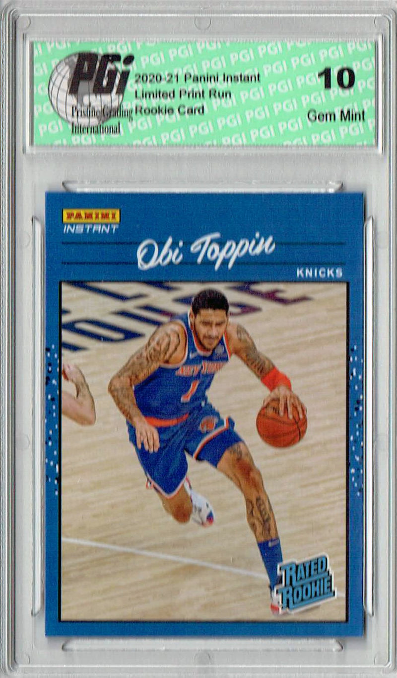 Obi Toppin 2020 Panini Instant #RR8 Retro Rated 1/3558 Rookie Card PGI 10
