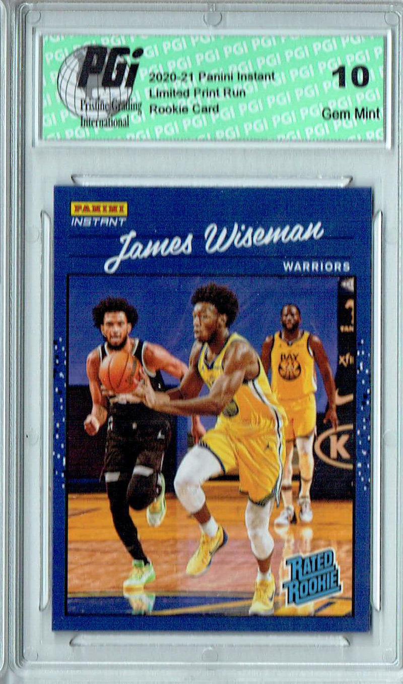 James Wiseman 2020 Panini Instant #RR2 Retro Rated 1/3558 Rookie Card PGI 10
