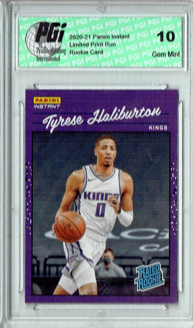 Tyrese Haliburton 2020 Panini Instant RR12 Retro Rated 1/3558 Rookie Card PGI 10