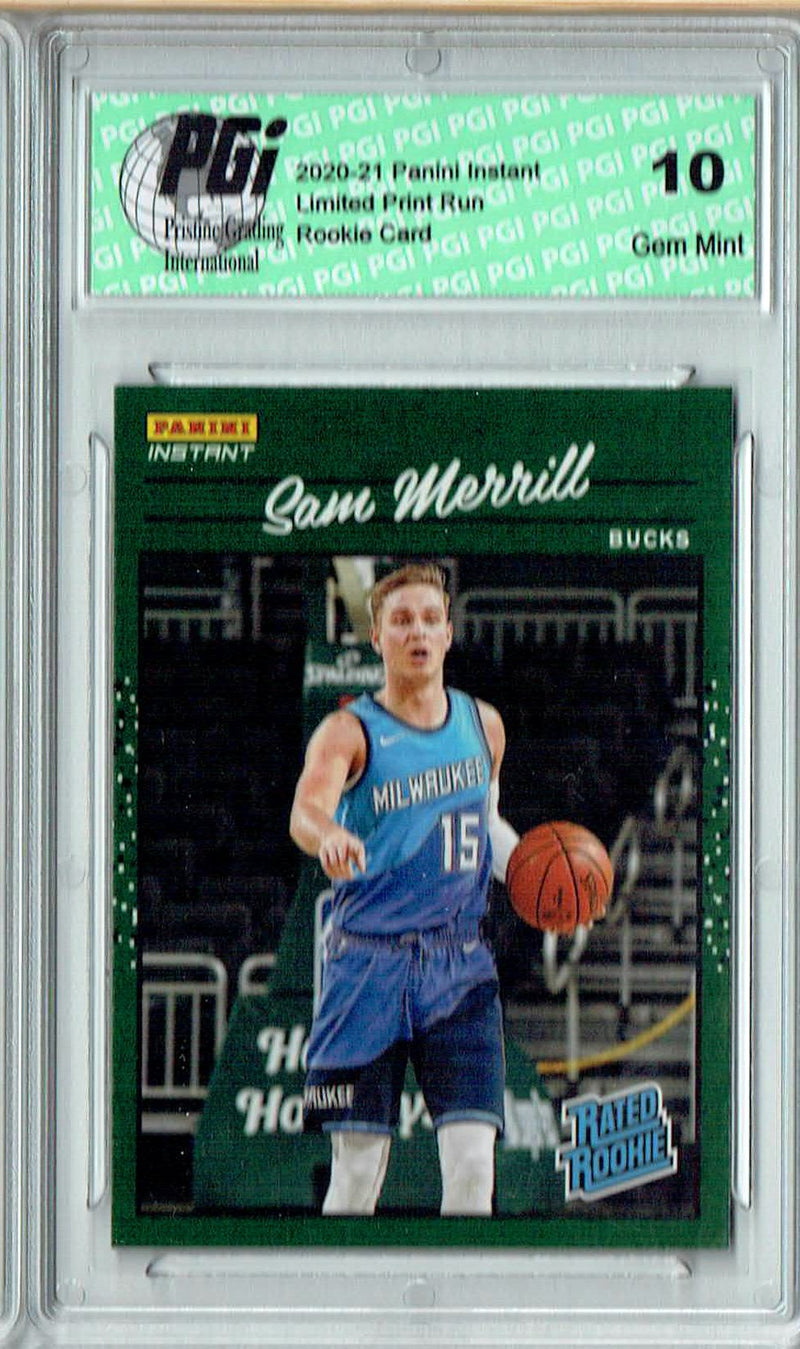 Sam Merrill 2020 Panini Instant #RR43 Retro Rated 1/3558 Rookie Card PGI 10