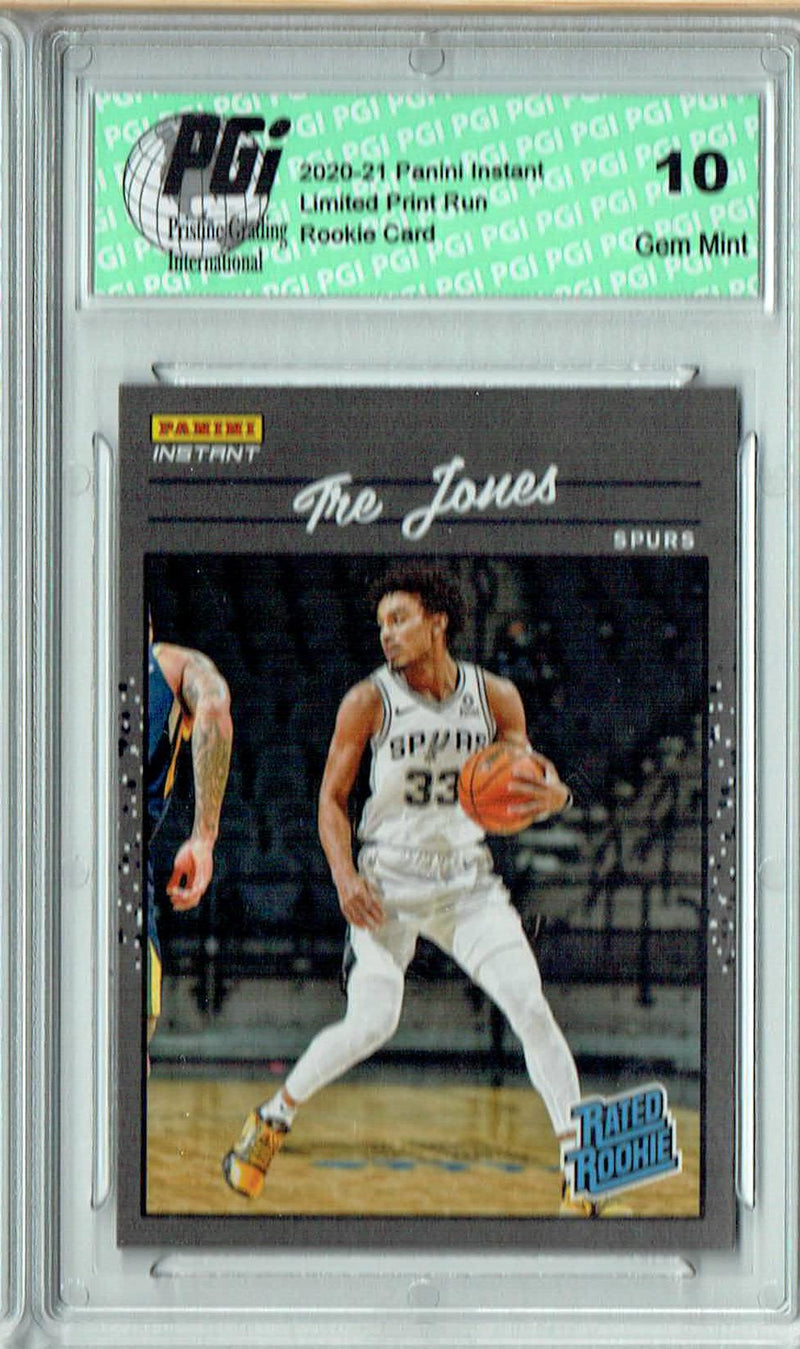 Tre Jones 2020 Panini Instant #RR33 Retro Rated 1/3558 Rookie Card PGI 10