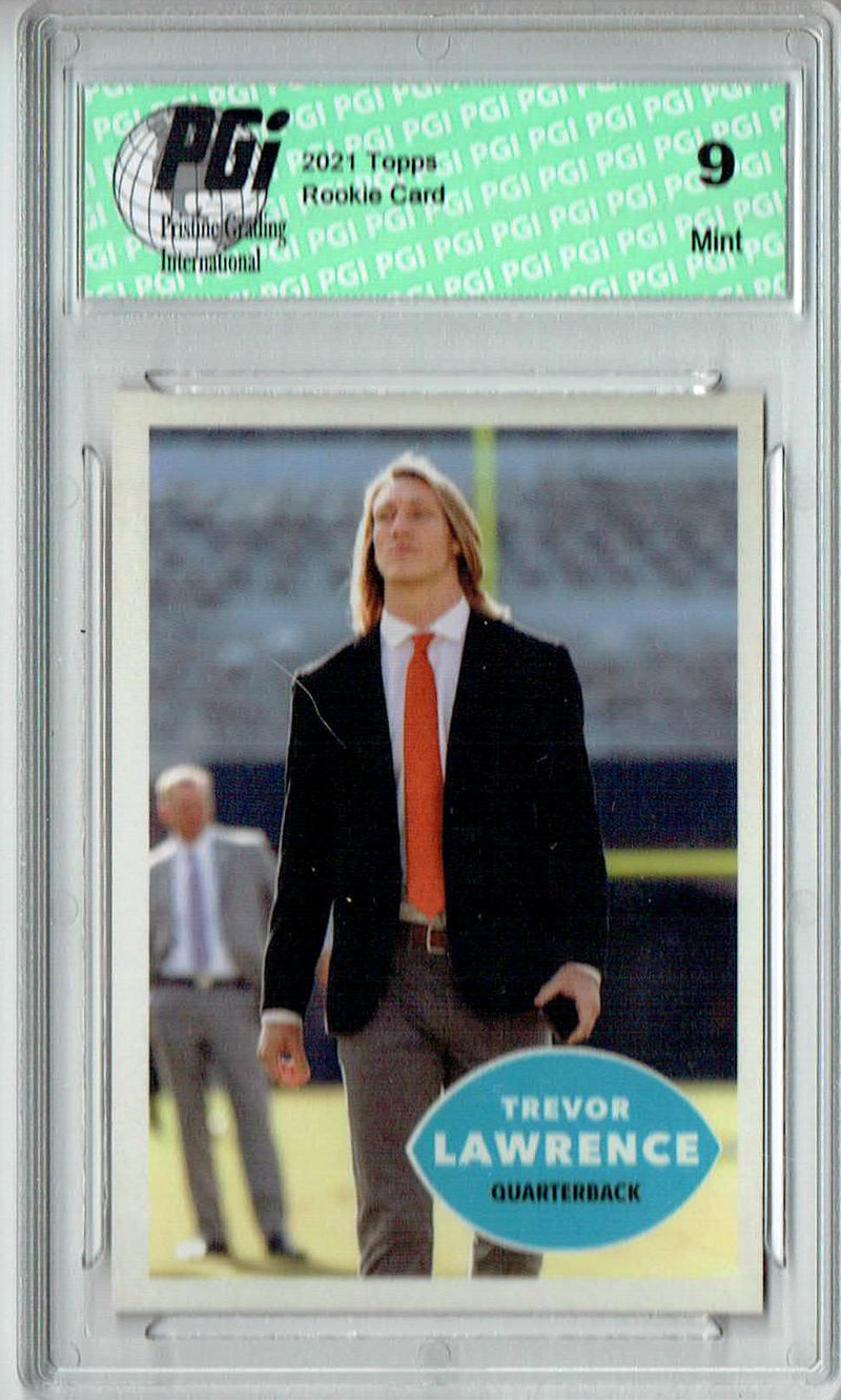 PGI 9 Trevor Lawrence 2021 Topps X #6 1960 Topps Football Rookie Card