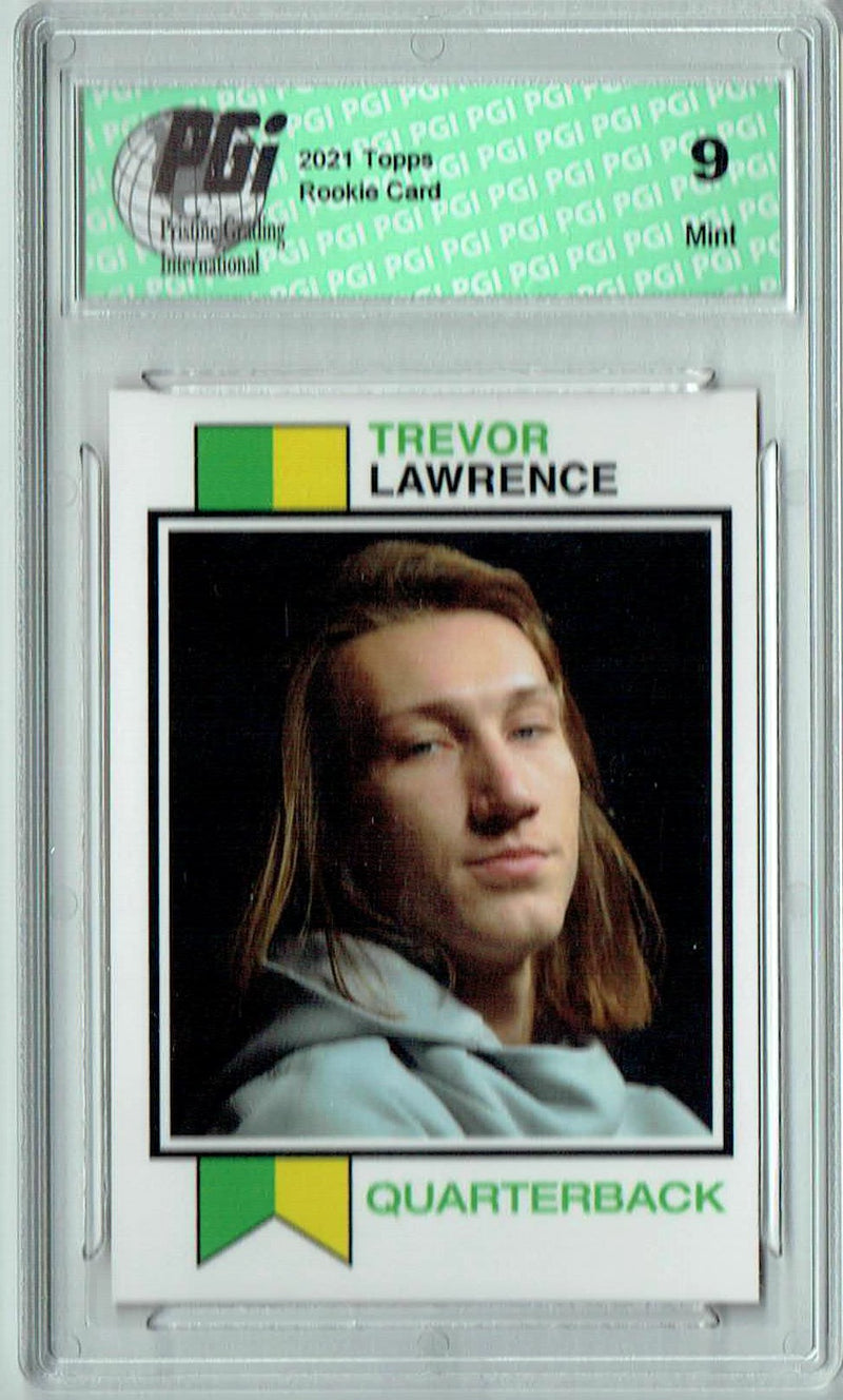 PGI 9 Trevor Lawrence 2021 Topps X #14 1973 Topps Football Rookie Card