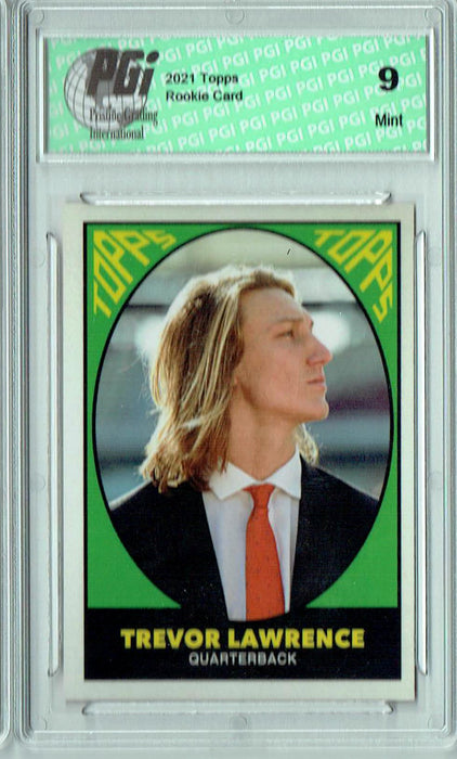 PGI 9 Trevor Lawrence 2021 Topps X #10 1967 Topps Football Rookie Card