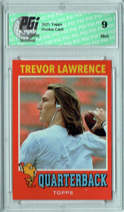 PGI 9 Trevor Lawrence 2021 Topps X #12 1971 Topps Football Rookie Card