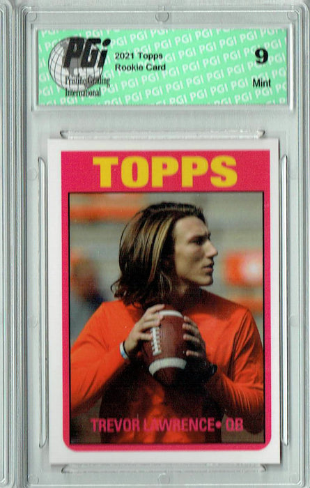 PGI 9 Trevor Lawrence 2021 Topps X #13 1972 Topps Football Rookie Card