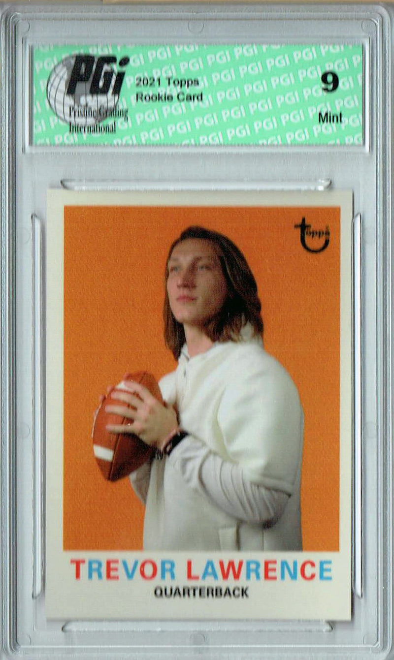 PGI 9 Trevor Lawrence 2021 Topps X #5 1959 Topps Football Rookie Card