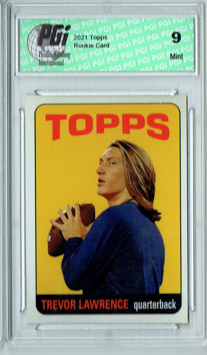 PGI 9 Trevor Lawrence 2021 Topps X #8 1965 Topps Football Rookie Card