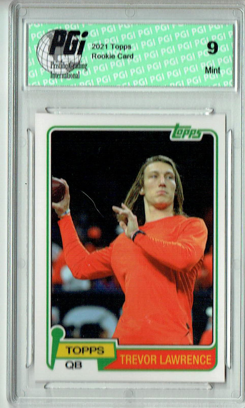 PGI 9 Trevor Lawrence 2021 Topps X #21 1981 Topps Football Rookie Card