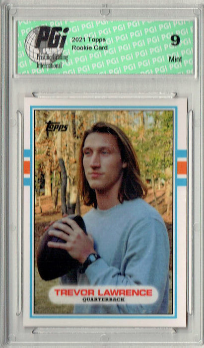 PGI 9 Trevor Lawrence 2021 Topps X #27 1989 Topps Football Rookie Card