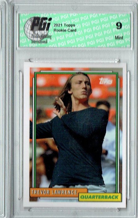 PGI 9 Trevor Lawrence 2021 Topps X #28 1992 Topps Football Rookie Card