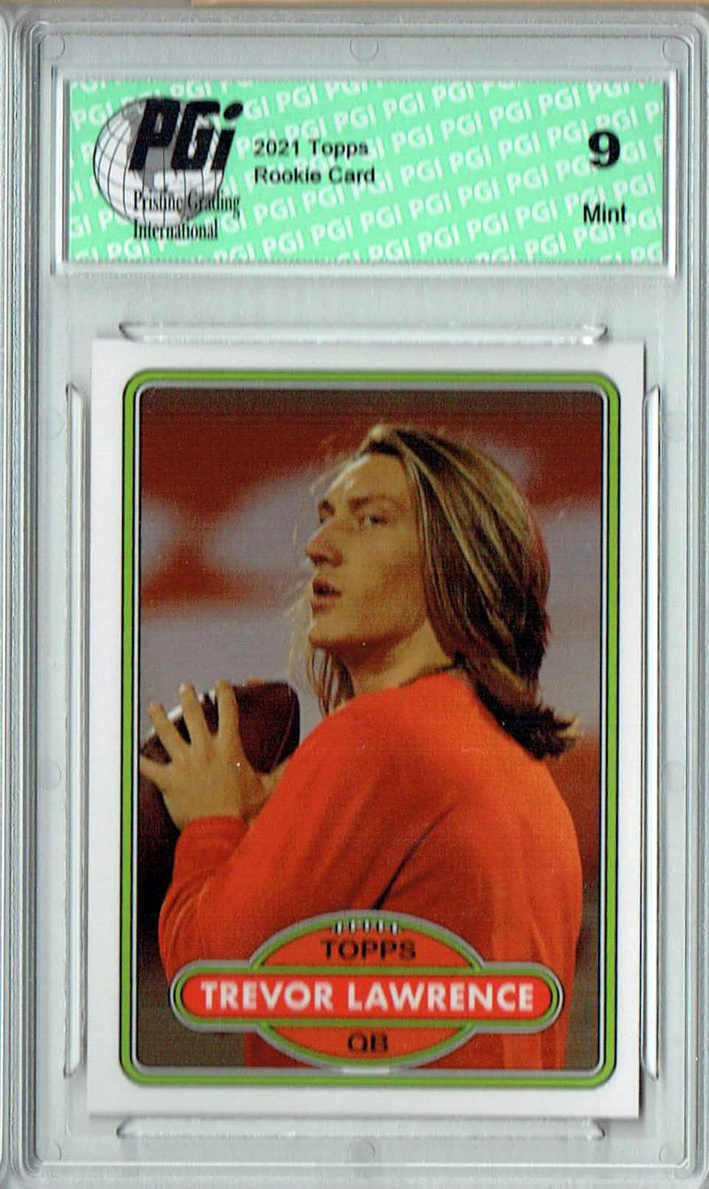 PGI 9 Trevor Lawrence 2021 Topps X #20 1980 Topps Football Rookie Card