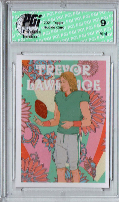 PGI 9 Trevor Lawrence 2021 Topps X #34 Flower Power #1 Rookie Card
