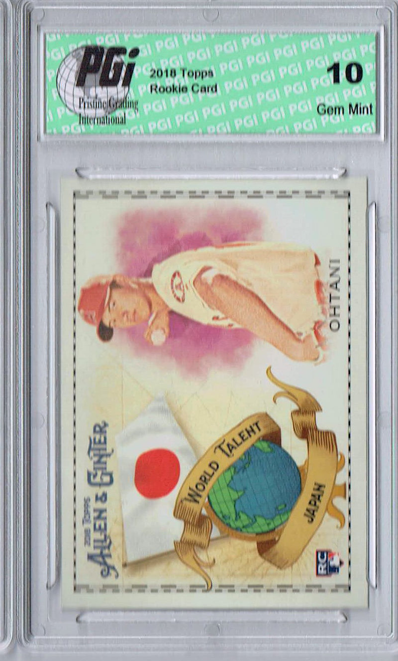 Shohei Ohtani 2018 Allen & Ginter #WT-24 World Talent SP Rookie Card PGI 10