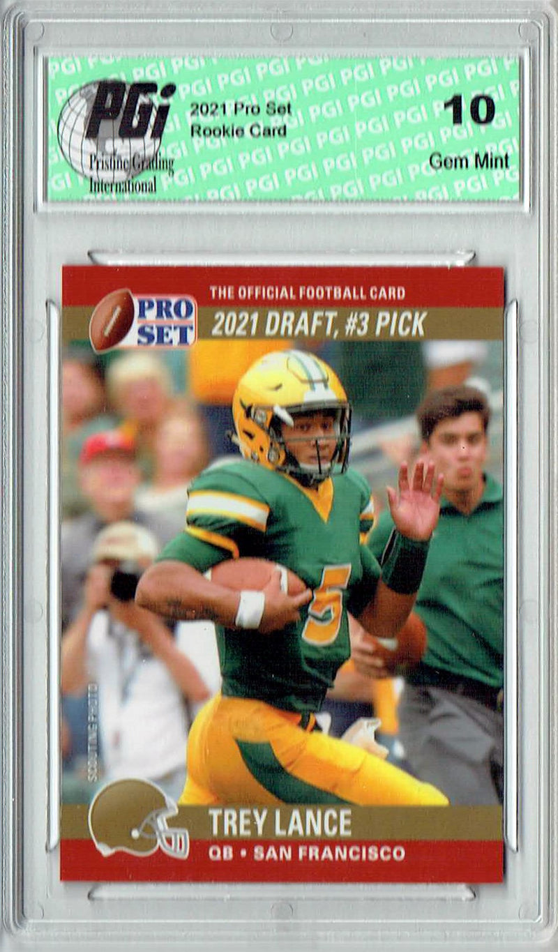 Trey Lance 2021 Pro Set #PSDD3 #3 DP Variation Print Run: 370 Rookie Card PGI 10