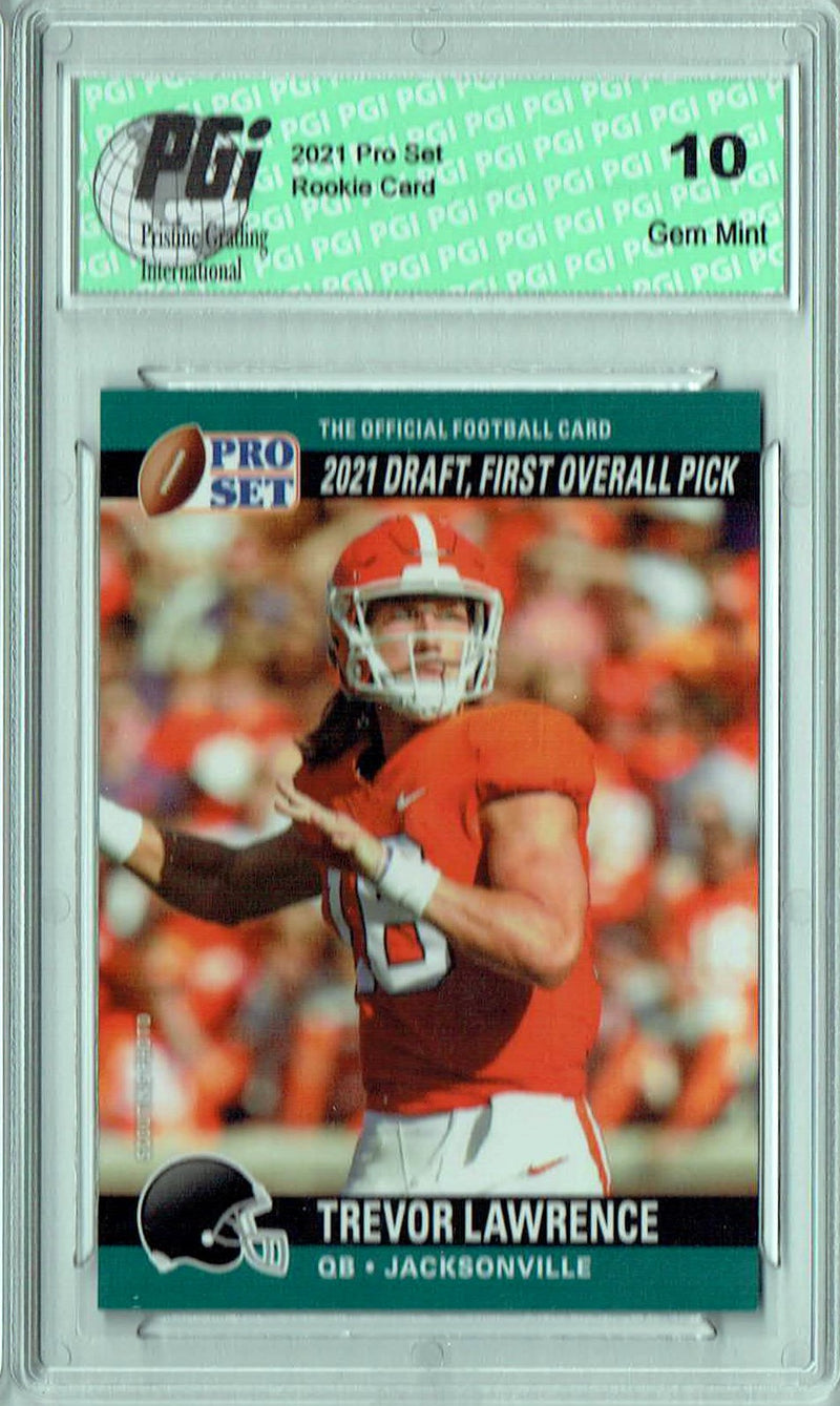 Trevor Lawrence 2021 Pro Set #PSDD1 Variation Print Run: 909 Rookie Card PGI 10