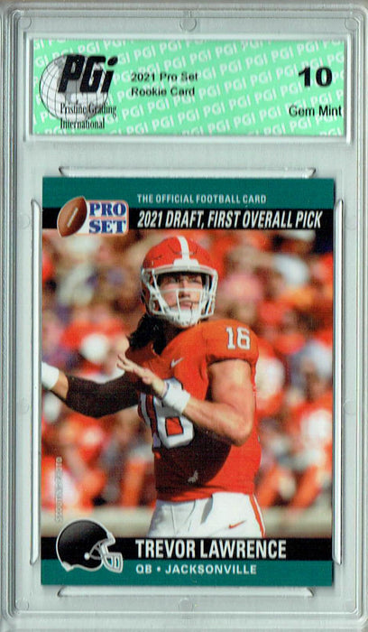 Trevor Lawrence 2021 Pro Set #PSDD1 Variation Print Run: 909 Rookie Card PGI 10