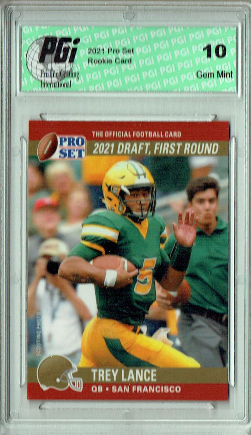 Trey Lance 2021 Pro Set #PSDD3 Print Run: 7,100 Rookie Card PGI 10