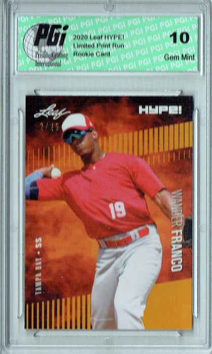 Wander Franco 2020 Leaf HYPE! #56 Gold SP, Only 25 Ever Made Rookie Card PGI 10