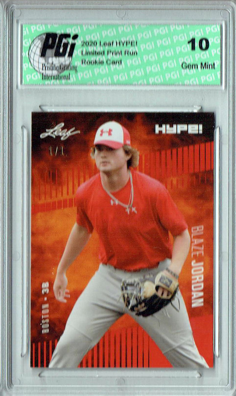 Blaze Jordan 2020 Leaf HYPE! #43 Masterpiece 1 of 1 Rookie Card PGI 10