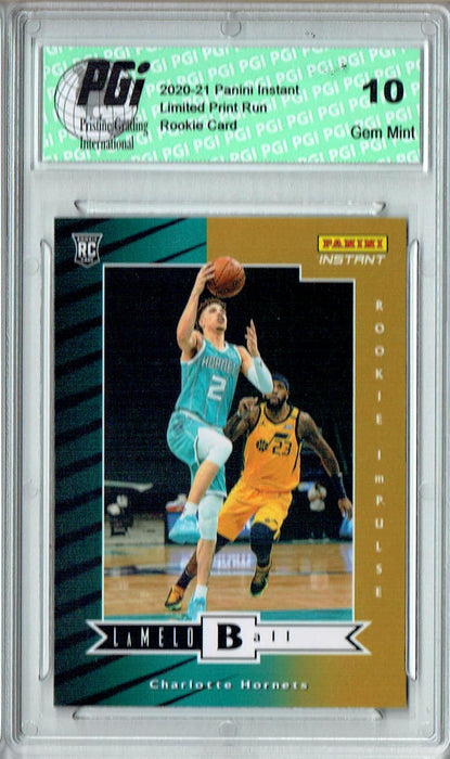 Lamelo Ball 2020 Panini Instant #RI-3 Impulse 1740 Made Rookie Card PGI 10