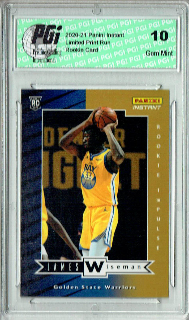 James Wiseman 2020 Panini Instant #RI-2 Impulse 1740 Made Rookie Card PGI 10