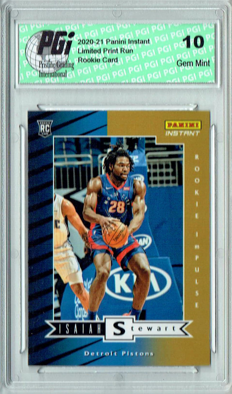 Isaiah Stewart 2020 Panini Instant #RI-16 Impulse 1740 Made Rookie Card PGI 10